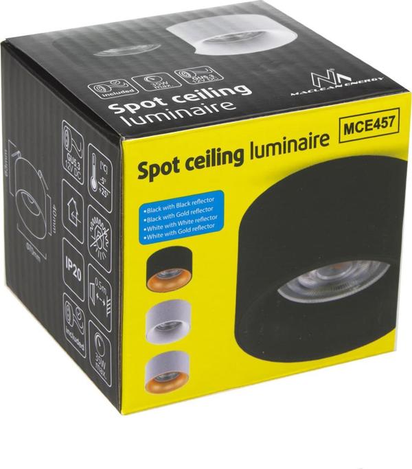 Maclean Υποβρύχιο φωτιστικό / σωλήνας Maclean, σημειακό, στρογγυλό, αλουμινένιο, GU5.3, 70x40mm, λευκό χρώμα, MCE457 W/W