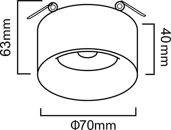 Maclean Υποβρύχιο φωτιστικό / σωλήνας Maclean, σημειακό, στρογγυλό, αλουμινένιο, GU5.3, 70x40mm, λευκό χρώμα, MCE457 W/W
