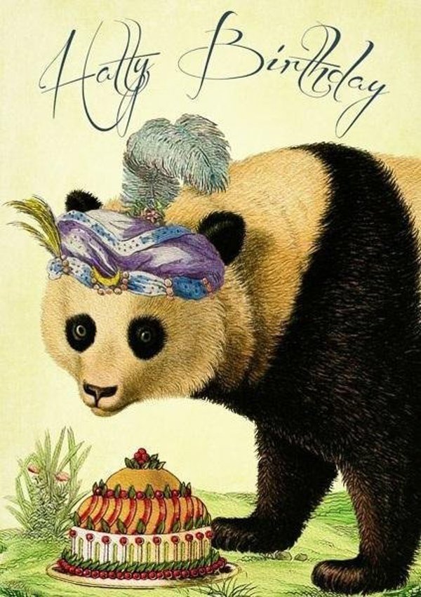 Madame Treacle Κάρτα Γενεθλίων Panda HB213, B6 με Φάκελο, Made in UK