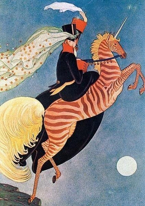 Madame Treacle Κάρτα B6 με Φάκελο Μονόκερος και Αστέρια, Glitter Σχεδιασμός, 1 Τεμάχιο