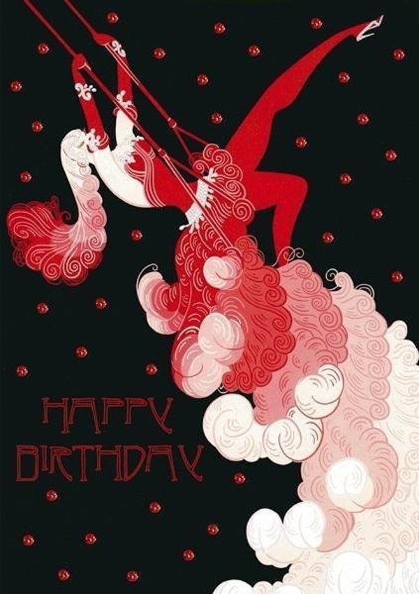 Madame Treacle Κάρτα Γενεθλίων Birthday Trapeze B6 με Φάκελο και Γκλίτερ