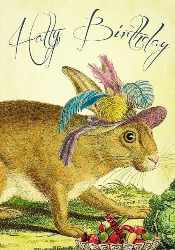Madame Treacle Κάρτα Γενεθλίων HB211 B6 με Φάκελο, Rabbit in a Hat, Πολύχρωμη