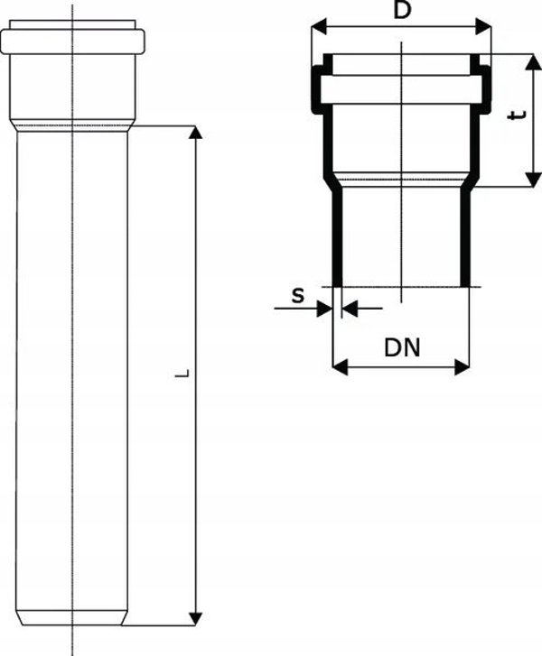 Magnaplast Σωλήνας με καμπάνα KGEM 110x3,2/1000 SN4 [86] - 20010