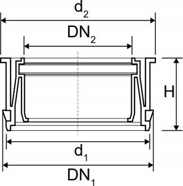 Magnaplast Μείωση εσωτερικής αποχέτευσης 160/110 HTR γκρι