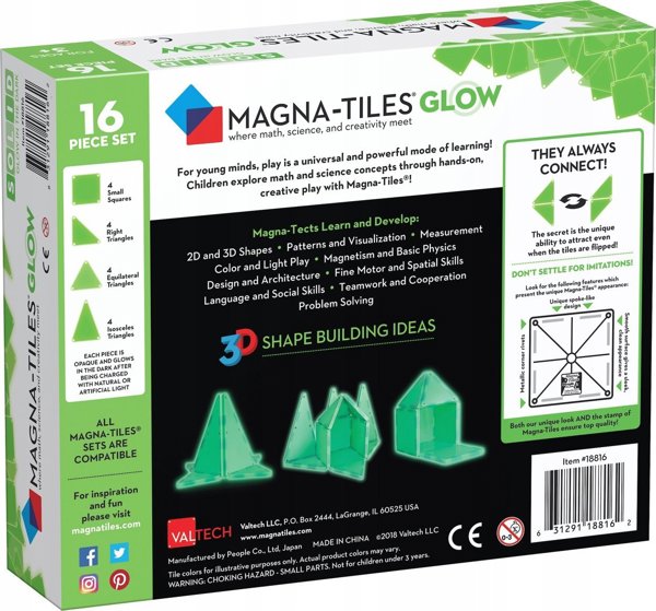 Magna Tiles Magna-Tiles Glow Σετ επέκτασης 16 τμχ 13939845 631291188162