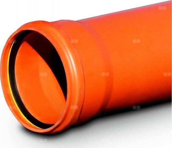 Σωλήνας εξωτερικής αποχέτευσης PCV-U 110/6000x3.2 KGEL SN8 συμπαγής