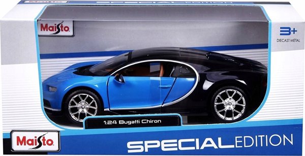 Μοντέλο Maisto σύνθετο Bugatti Chiron μπλε-μαύρο