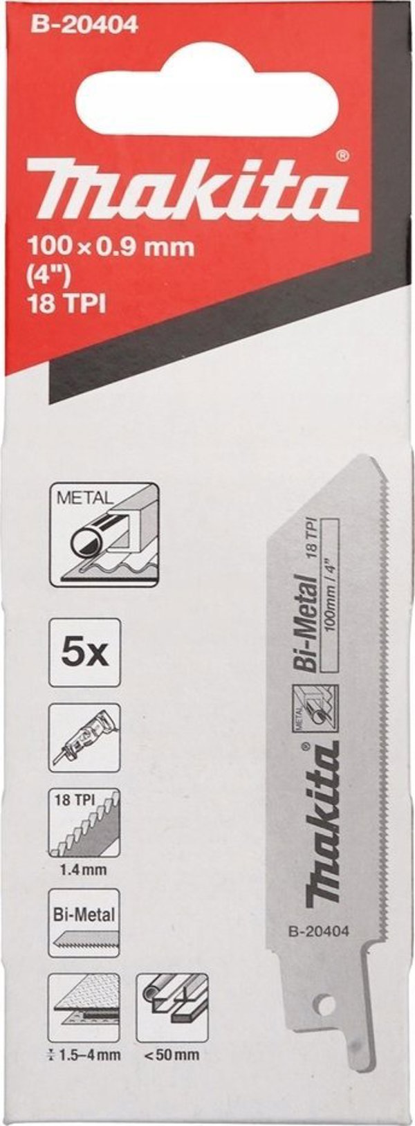 Makita MAKITA ΠΡΙΟΝΟΛΑΜΑ ΓΙΑ ΣΠΑΘΟΣΕΓΕΣ BIM 100x0,9mm /5τμχ. ΜΕΤΑΛΛΟ (1,5-4,0mm)