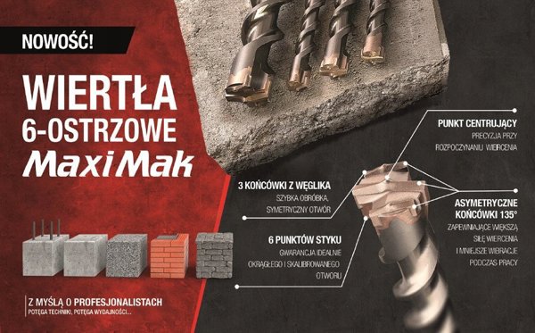 MAKITA ΔΡΑΠΑΝΟ SDS MAX 42x 550x 690mm MAXI MAK 6-ΛΕΠΙΔΑ