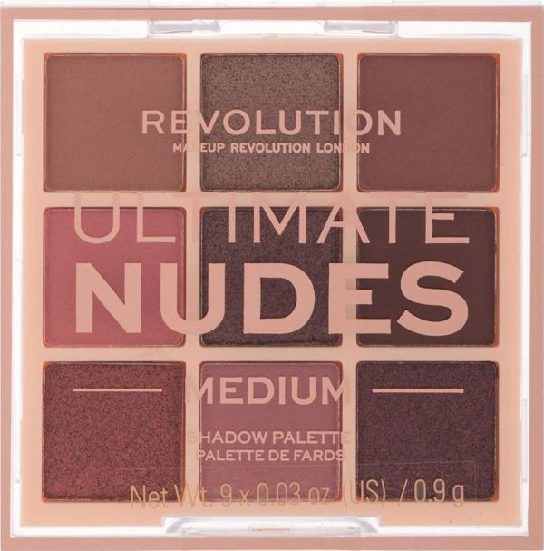 Makeup Revolution Ultimate Nudes Παλέτα Σκιών Ματιών Medium 8.1g