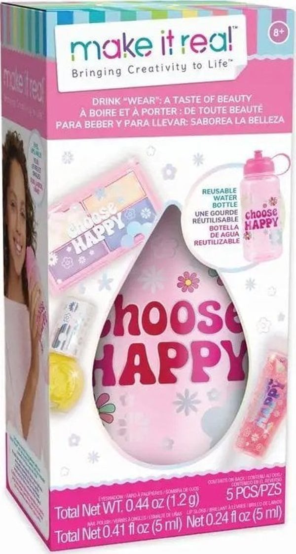 Make it real MAKE IT REAL Water bottle with cosmetics set "A Taste of Beauty"