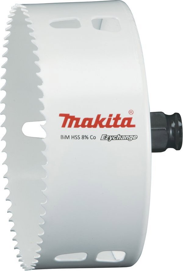 MAKITA OTWORNICA BIM HSS-Co 8% 121mm EZYCHANGE ΜΕΤΑΛΛΟ, ΧΑΛΥΒΑΣ, ΑΛΟΥΜΙΝΙΟ, ΞΥΛΟ, PVC