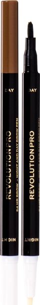 Makeup Revolution Revolution PRO Day & Night Brow Pen Στυλό Φρυδιών Ash Brown 1.6ml