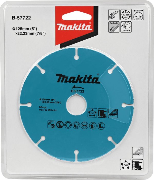 Λεπίδα Καρβιδίου Βολφραμίου MAKITA 125X22.23MM