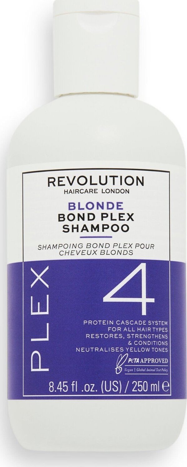 MAKE UP REVOLUTION Revolution Haircare Plex 4 Blonde Bond Plex Σαμπουάν για ξανθά μαλλιά 250ml