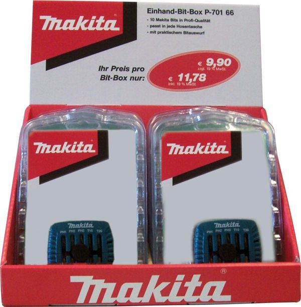 Makita Makita Bit Box P-70166 10pc PH PZ - P-70166