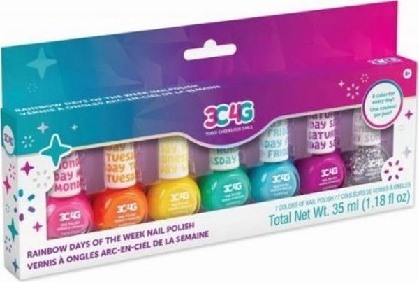 Make it real MAKE IT REAL Rainbow Days of the week Nail Polish, 7 pcs