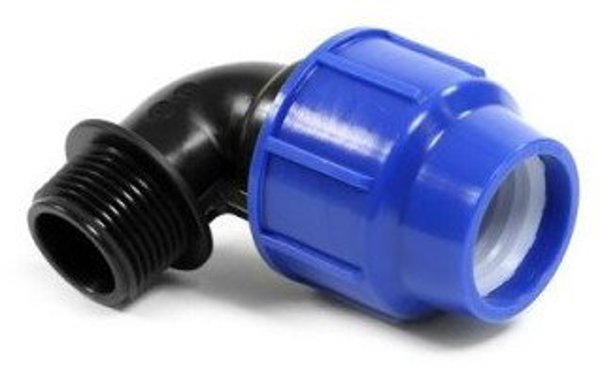 Lovrin Αρσενικός Αγκώνας Perla Blue Ø25x1, Συνδετικό Εξάρτημα Ύδρευσης