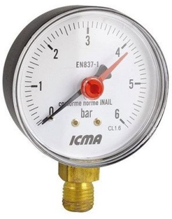 ΜΑΝΟΜΕΤΡΟ 63MM. 1/4. 10 BAR
