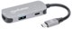 Manhattan USB-C 3-in-1 Μετατροπέας, HDMI 4K, USB-A 3.2, USB-C PD 100W, Αλουμίνιο Γκρι