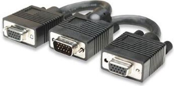 Manhattan D-Sub (VGA) x2 D-Sub (VGA), Μαύρο (304559)