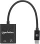Προσαρμογέας ήχου MANHATTAN USB-C με θύρα φόρτισης Power Delivery USB-C αρσενικό σε θύρα ήχου USB-C και θύρα Power Delivery USB-C μαύρο