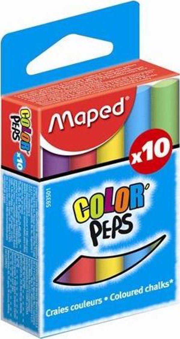 Maped Κιμωλίες Color'Peps Χρωματιστές, 10 Τεμάχια