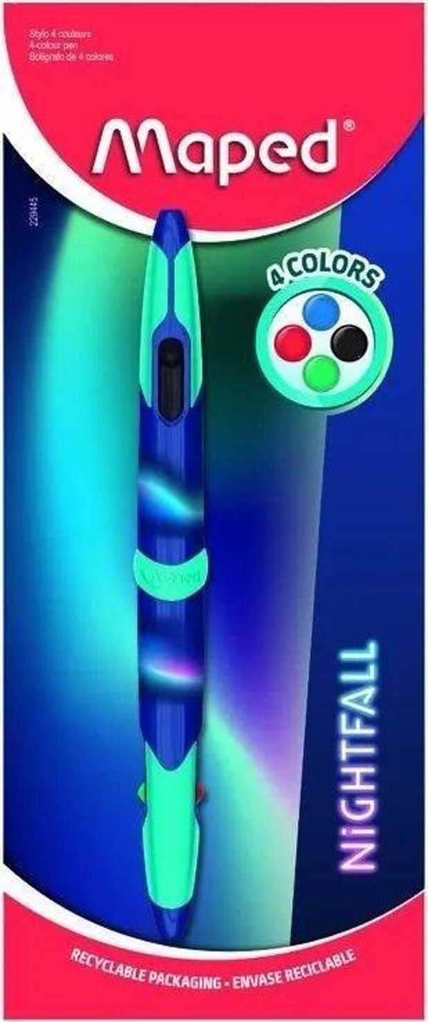 Δίχρωμο στυλό Maped Nightfall Twin Tip 4 χρώματα