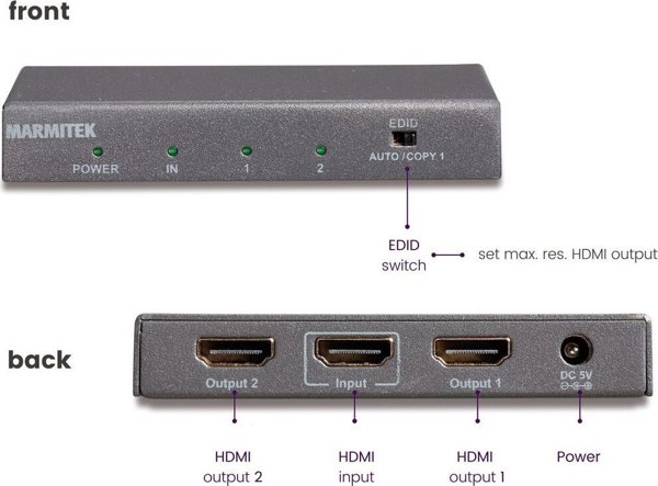 Marmitek Marmitek HDMI Splitter Split 612 UHD 2.0