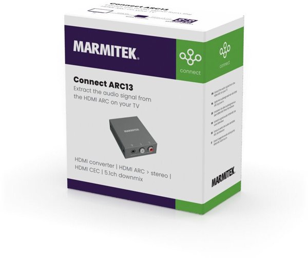 Marmitek Connect ARC13, 5 V, 55 mm, 70 mm, 20 mm, 80 g, HDMI, RCA, USB Type-A to Micro-USB Type-B