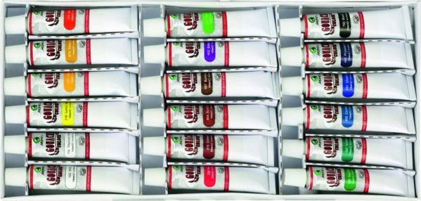 Maries Χρώματα Γκουάς Σετ 18 Τεμαχίων, 12ml, Επαγγελματικά Χρώματα Ζωγραφικής με Βάση το Νερό