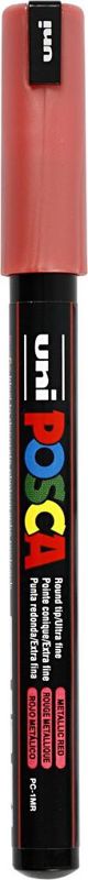 Posca Μαρκαδόρος Μεταλλικός 0.7mm, Κόκκινο Χρώμα, Λεπτή Μύτη