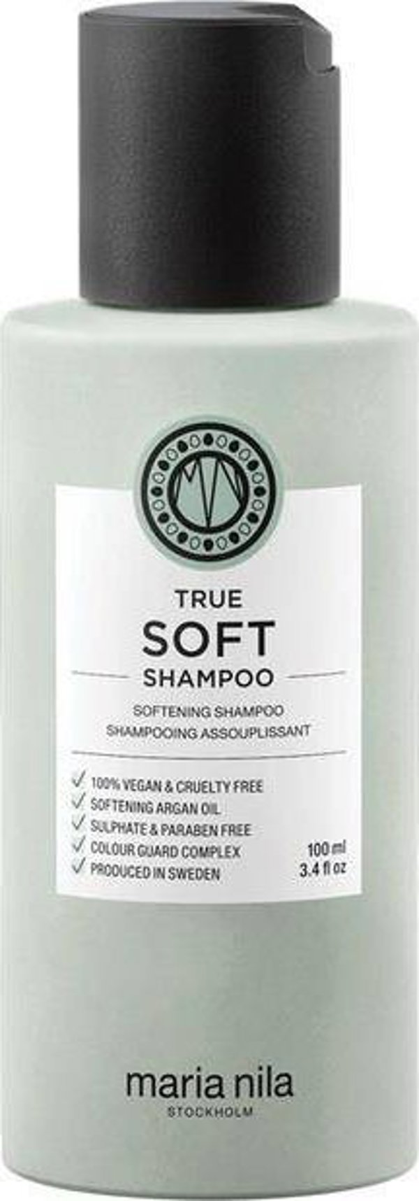 Maria Nila True Soft Shampoo, Σαμπουάν για Ξηρά Μαλλιά, Ενυδατικό, 100ml