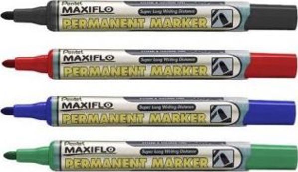Pentel Μόνιμος Μαρκαδόρος NLF50, Υγρό Μελάνι, Λεπτή Στρογγυλή Μύτη 4.5mm, Αδιάβροχος, Μπλε