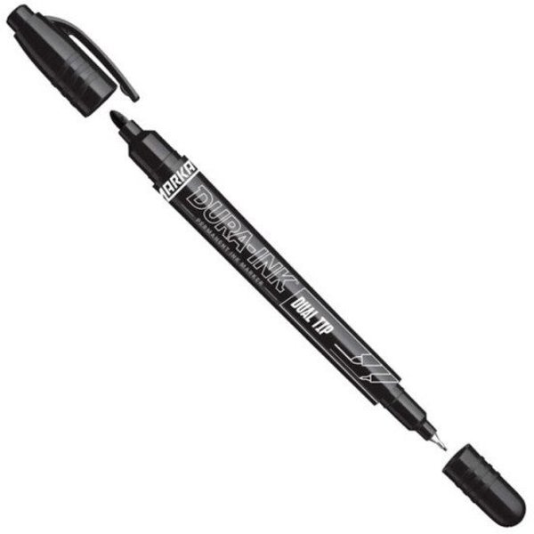 Μαρκαδόρος DURA-INK Dual Tip, 0.7 MM, Μαύρο