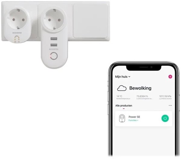 Marmitek Power SE Έξυπνο Βύσμα Τροφοδοσίας Wi-Fi 15A 8274780