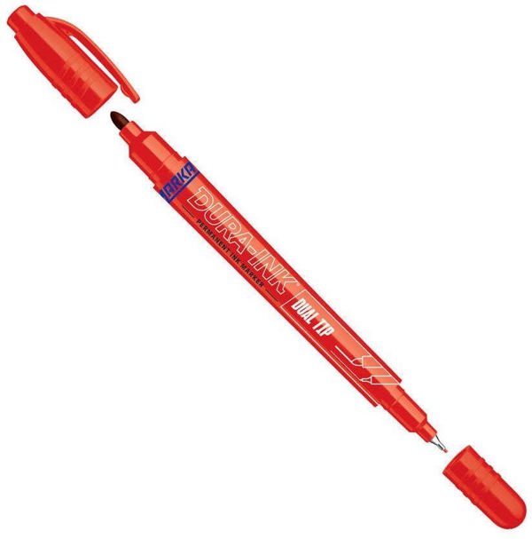 Μαρκαδόρος DURA-INK Dual Tip, 0.7 MM, Κόκκινο