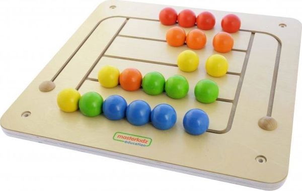 Masterkidz Εκπαιδευτικός Πίνακας Τοίχου Beads Maze 8404825 - Ξύλινο Παιχνίδι Δεξιοτήτων για Παιδιά