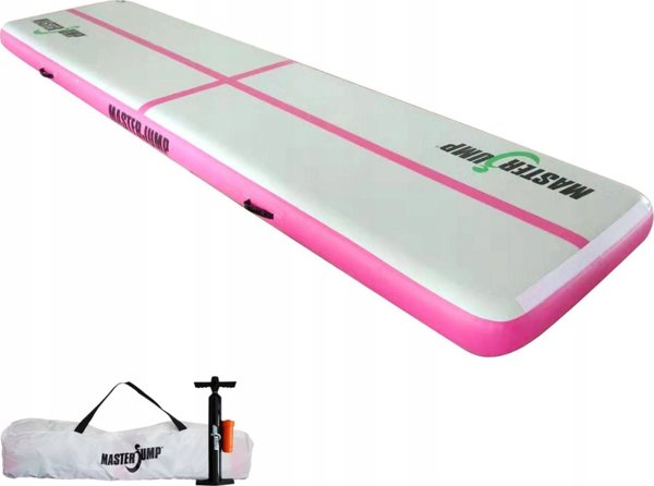 Φουσκωτό Στρώμα Γυμναστικής MASTER 400 x 100 x 20 cm Γκρι-Ροζ