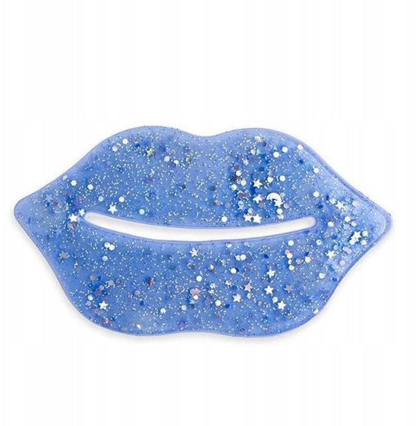 Μάσκα χειλιών IDC Institute Glitter Lip Pads Blue, 1 τεμ.