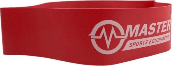 Master Fitness Rubber Mini Band, Λάστιχο Γυμναστικής με Μικρή Αντίσταση, Κόκκινο, 600x50.8x0.5mm