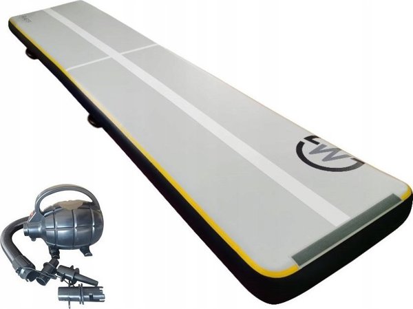 Φουσκωτό Στρώμα Γυμναστικής MASTER S-Pro 600 x 100 x 20 cm Γκρι-Μαύρο