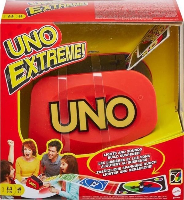 Mattel Uno Extreme! GXY75 – Επιτραπέζιο Παιχνίδι με Εκτοξευτή Καρτών