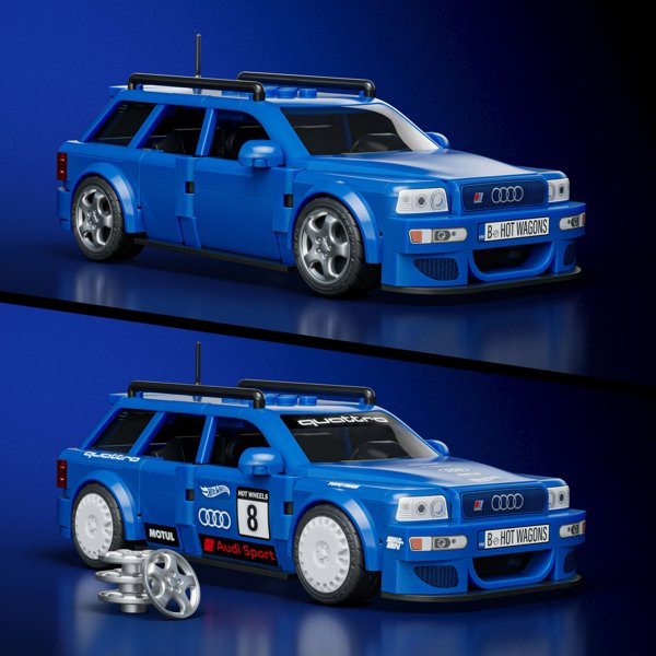 MATTEL BRICK SHOP HOT WHEELS konstruktorius – Speed Audi