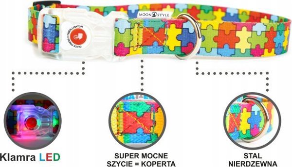 Matteo MATTEO ΠΕΡΙΛΑΙΜΙΟ ΜΕ ΠΟΡΠΗ LED PUZZLE 25mm/38-65cm