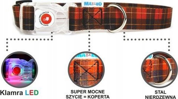 Matteo MATTEO ΠΕΡΙΛΑΙΜΙΟ ΜΕ ΠΟΡΠΗ LED ΚΑΡΟ 25mm/38-65cm