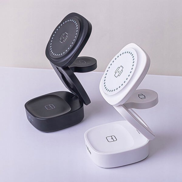 Maxlife MXWC-06 magnetic wireless charger 15W black 3in1 5907457780156