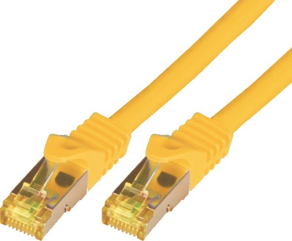 Καλώδιο Patchcord Mcab Cat7, S-FTP, PIMF, LSZH, 0.25μ, κίτρινο (3725)