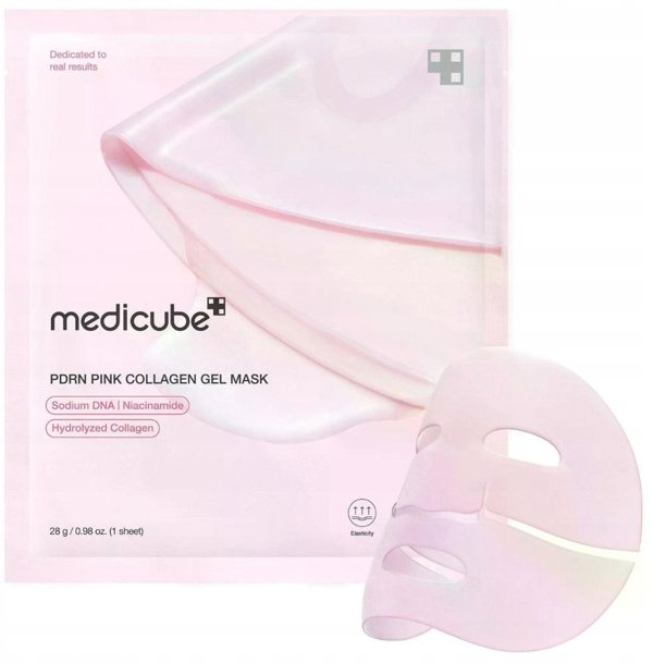 MEDICUBE_PDRN Pink Collagen Gel Mask kolagenowa maska do twarzy 4szt