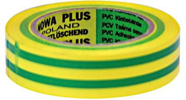 Mega Ταινία μόνωσης PVC 15mm 10m 1000V κίτρινο-πράσινο - 13101L